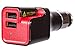 Car Air Purifier - 2 USB Ports for Rapid Charge for iPhones, iPads, Samsung Galaxy - Black and Red - 10 watts Car Air Purifier Ionizer