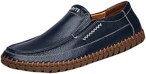 Aunimeifly Men's Business Leather Shoes Large Size Non-Slip Soft Bottom Loafers Driving Casual Peas Shoes