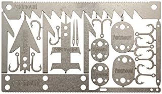 Paramount Essentials Survival Multitool Card For Your Wallet Bug Out Bag or Survival kit The Perfect EDC Tool For Prepper supplies Camping Fishing 22 Outdoor Tools in 1 Made of Durable Stainless Steel