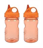 Grip-n-Gulp Kids Water Bottle Orange Set of 2