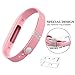 Greeninsync Compatible with Flex 2 Bands Fitbit,Adjustable Comfortable Silicone Replacement Accessories Wristband Bracelet Strap W/Fastener Clasp Perfect for Flex 2 Fitness Smart Watch Small Pink