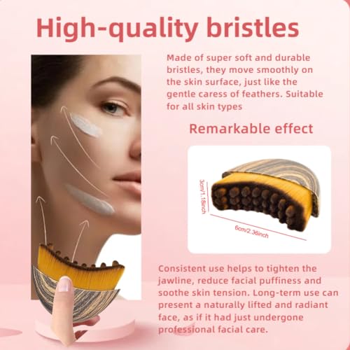 1/2 PCS Lymphatic Contour Face Brush for Sculpting – Anti-Puffiness, Detox & Lift, Improves Skin Glow & Absorption (1 Pcs Contour Face Brush)