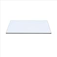 Spancraft 18" x 34" Rectangle Tempered Glass Table Top 3/8" Thick Flat Polish Edge and Touch Corners