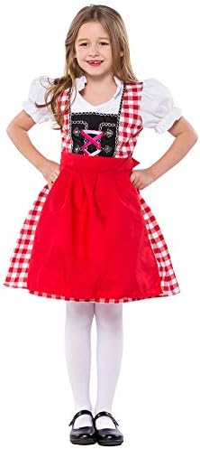 Oktoberfest Halloween Costume for Girls Dirndl Bavarian Dress up