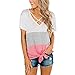 haoricu Women Blouse, Summer Women Casual Short Sleeve Patchwork Lace Solid Top T-Shirt