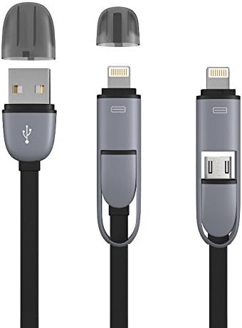 2 In 1 Micro USB Charging Cable Compatible with iPhone 6S 6 Plus 5 5s and for Android Smart Phones