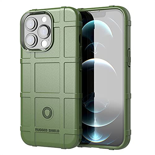 EGO TACTICAL Rugged Shield Brand Solid Color TPU Phone Case for Apple iPhone 14 Pro - OD Green