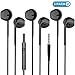 Reddie Wired Headphone In-ear Earbuds with Microphone HiFi Sound Earphones Volume Control for iOS, Android, Windows, iPhone, iPad Black
