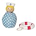 MiO Sailboat + 1 Bean Bag Sailor Peg Doll Imaginative Montessori Style STEM Learning Wooden Building Playset Accessory for Boys and Girls 3 Years + Up by Manhattan Toy