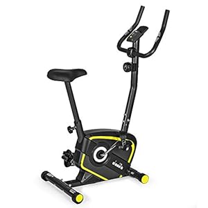 Diadora Fitness Lilly Evo Magnetic Exercise Bike Up to 110 kg Weight Unisex Adult, Black/Yellow