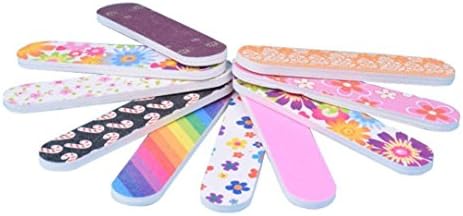 IGEMY New 12PCS Tools mini Art Nail File Grind Sand Block Double Sided Printing Polished Strip (random)