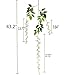 BJH 12 Pack 3.6 Feet/Piece Artificial Fake Wisteria Vine Ratta Hanging Garland Silk Flowers String Home Party Wedding Décor (White)
