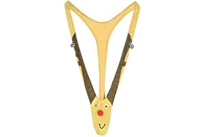 Rukisac Christmas Gag Gifts for Men, Reindeer Mankini Men Funny Thongs Underwear with Bells Pranks for White Elephant Exchange Gifts, Valentine's Day, Xmas