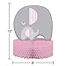 Baby Shower Girl 'Little Peanut' Elephant Party 3D Honeycomb Table Centerpiece