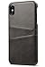 iPhone XS Max Wallet Case, SAVYOU Wallet Phone Case Leather Slim Back Case Cover With Credit Card Holder for iPhone XS Max 6.5 inch Black
