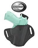 Winthrop Holsters OWB Pancake Black Leather Holster (CZ P-01#1106)