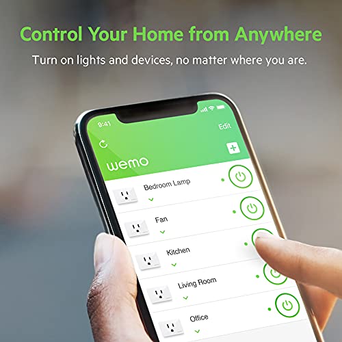 Wemo Smart Plug (Simple Setup Smart Outlet for Smart Home, Control