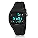 CFGem Adolescent Multi-Functional Sports Digital Watch, Teen's Sports Waterproof Watch with Pedometer/Alarm/Stopwatch Timer, Kid's Outdoor Sports Wristwatch Black