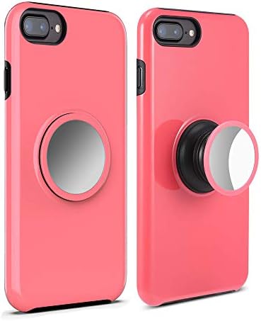 iPhone 8 Case Cover,iPhone 7 Case,iPhone 6s Case,iPhone 6 Case,Rebex Tough Heavy Shock Protective Expanding Phone Stand Grip Built-in Iron for Magnetic Mount Rugged Duty Protection(Pink)