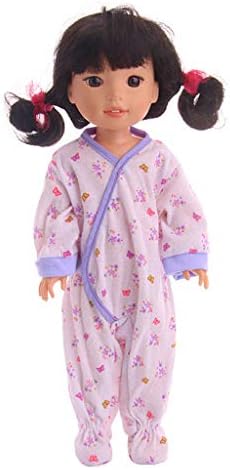 Livoty Doll Clothes Outfits Set Pajamas Cute Clothes for 14 inch Doll Printed Sleepwear Jumpsuit for American Toy Girl Doll Accessory Girls Toys