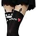 Sanwood Women's Socks Cartoon Animal Tattoo Tights Pantyhose, Black, One Size (85-98cm)