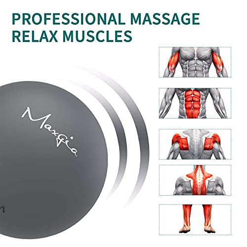 Electric Massage Lacrosse Balls, Therapy Ball for Trigger Point Massage, Deep Tissue Massager for Myofascial Release,Portable Fitness Massager, Vibrating Massage Ball for Exercise & Recovery (Gray)