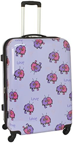 Ed Heck Multi Love Birds Hardside Spinner Luggage 28 Inch, Light Purple, One Size