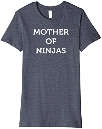 Womens Mother of Ninjas T-shirt Large Heather Blue