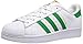 adidas Originals womens Superstar Sneaker, White/Green/Gold Metallic, 3.5 Big Kid US