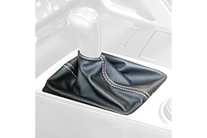 RedlineGoods Shift Boot Compatible with Chevrolet Corvette C7 2014-19. Tailor Made - not Universal. Genuine top-Grade Italian Black Leather with Black Thread