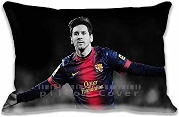 Messi Soccer Barcelona Sports Fashion Zippered Throw Pillow Covers - Cool Sofa Pillow , Decorative Cotton Pillowcases