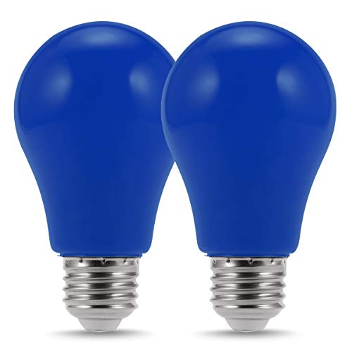 LOHAS Blue LED Light Bulb, Halloween Decorative Lights, E26 Medium Base Blue Glow Lighting, 3Watt LED Equal to 25W Incandescent Bulb, Not Dimmable Light Party Holiday, Plant Grow Lights(2 Pack)