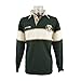 Polo Shirt with Cream & Gold Stripe and Ireland Shamrock Crest, Green colour