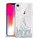 Unov Case Compatible with iPhone XR Case Clear with Design Slim Protective Soft TPU Bumper Embossed Pattern 6.1 Inch (Watercolor Castle)