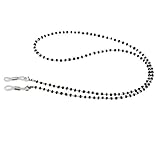 Eyeglass Chain - Pixnor Crystal Beads Beaded Sunglass Chain (Black+Clear)