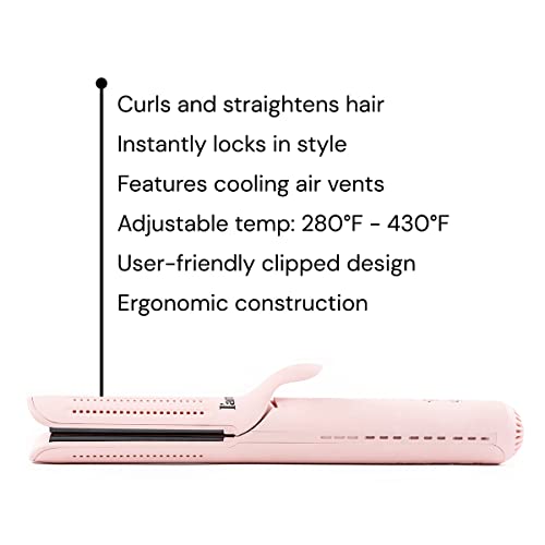 L'ANGE HAIR Le Duo 360° Airflow Styler 2in1 Curling Wand & Titanium