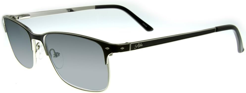 Aloha Eyewear Tek Spex 1013 Unisex RX-Able Reader Sunglasses with Progressive Polarized Lens (Black +1.50)