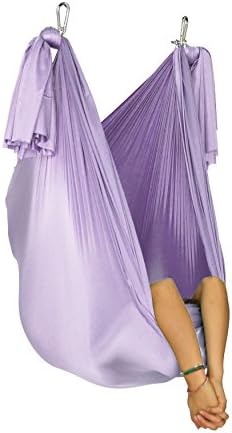 Omni Gym Omni Stretchy Hammock- Inversion Therapy, Yoga Practice, Aerial Fitness, Back Pain, Relaxation (Lavender)