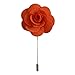 Hansicod Men's Lapel Flower Stick Brooch Pin Boutonniere Pin for Suit Tuxedo Corsage (3.74 in, Orange)