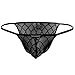 YiZYiF Men's Mesh Sheer Mini Briefs Sexy Black Underwear See Through Underpants Large