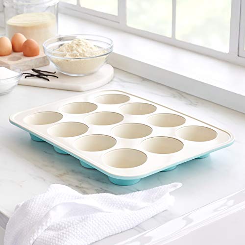 GreenLife Bakeware Healthy Ceramic Nonstick, 12 Cup Muffin and Cupcake