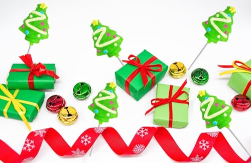 FRUIDLES CHRISTMAS TREE LOLLIPOP, CANDY CANES SUCKERS, MIXED FRUIT FLAVOR, INDIVIDUALLY WRAPPED LOLLIPOPS (24-PACK)