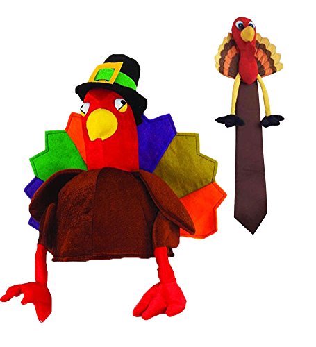 Thanksgiving Turkey Hat and Tie-Novelty Set