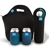 Nordic By Nature LARGE Neoprene Lunch Bag Set | Large & Thick Insulated Tote | 8 Design Options | Heavy Zipper & Premium Stitching | 13 x 12.5 x 6.5