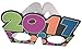 2017 New Years Glasses - Bright and Glittery New Year Party Props, 4 Pieces