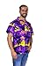V.H.O. Funky Hawaiian Shirt, Shortsleeve, Surf, Purple, XL