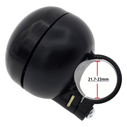 ARTHEALTH Bike Bell Aluminum Alloy Bicycle Bell Apple Loud Sound Handlebars Safety Horn Bike Ring For Cycling Bicycle Horn Mountain Bike Black - Thumbnail 3