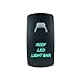 QUNQI STAR 5 pin Laser Backlit Rocker Switch ROOF LED LIGHT BAR 20A 12V On/off LED Light Toggle Switch (Green)
