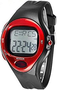 Luckiness Smart Fitness Watch, Intelligent exercise heart rate table outdoor test pulse calorie heart rate watch waterproof sports health heartbeat pulse watch, Red