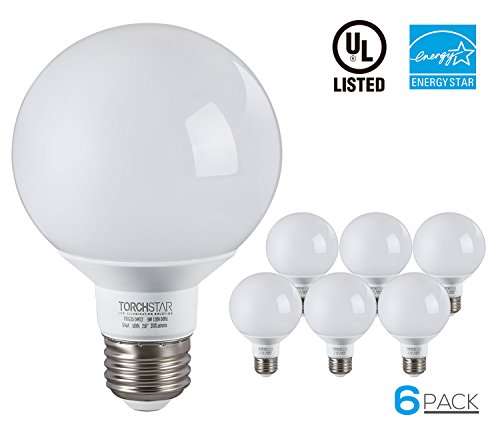G25 globe led light bulb, 5w (40w equiv.), 360° uniform light ul…